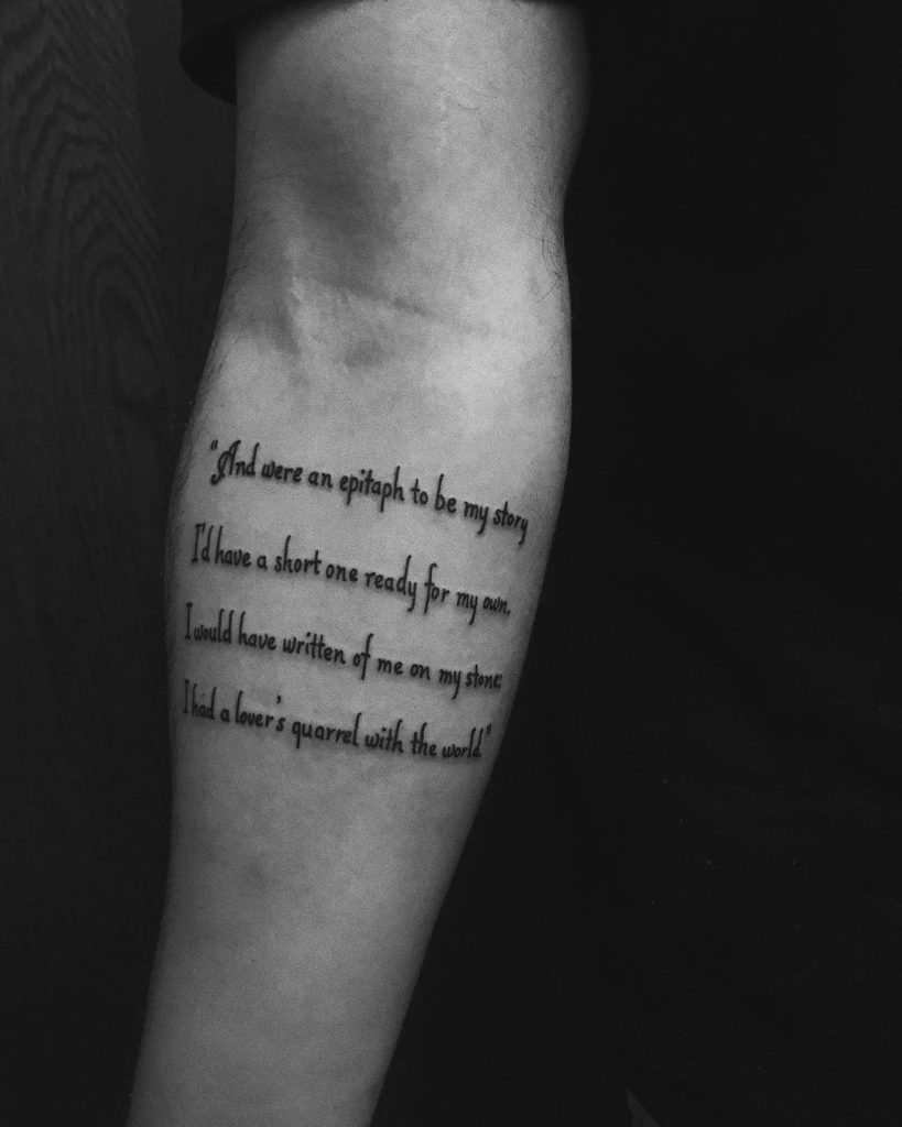 10 Poetry Tattoo Ideas: Words That Will Stay With You Forever - Read Poetry